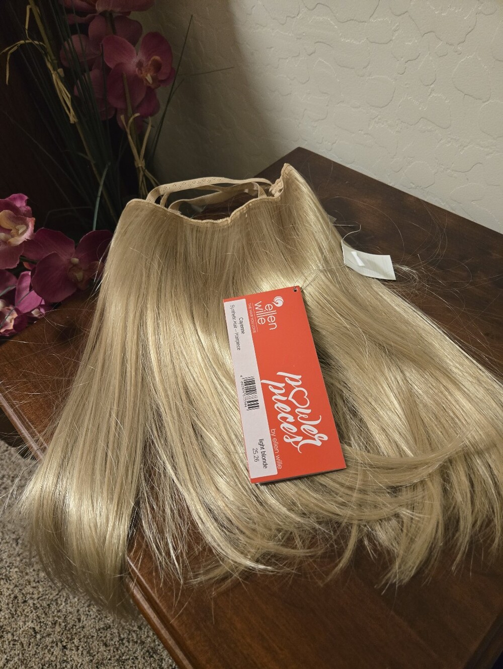 Ellen Willie Hair Piece, Halo, Hat Wig. Style: Cayene. Color: Light Blonde. NWT - Picture 4 of 8